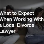 What to Expect When Working With a Local Divorce Lawyer